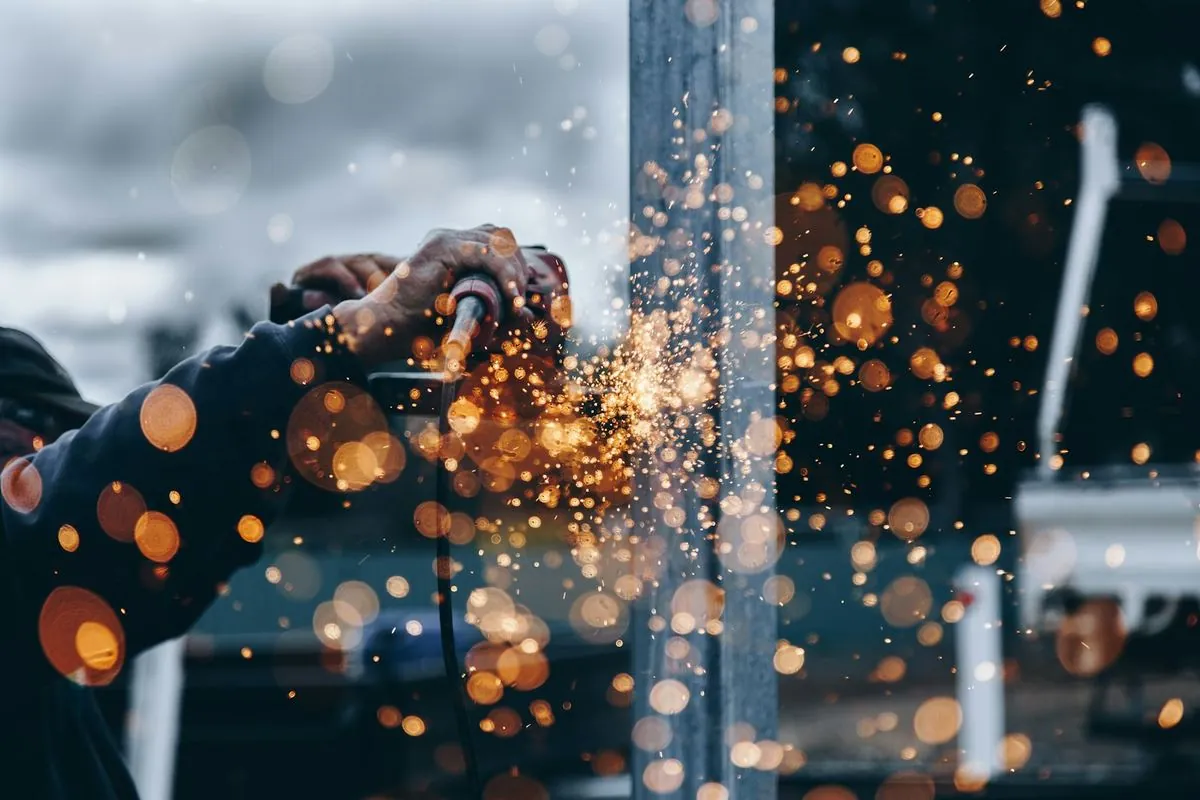 Artisan en intervention sur un chantier de plâtrerie et cloisons